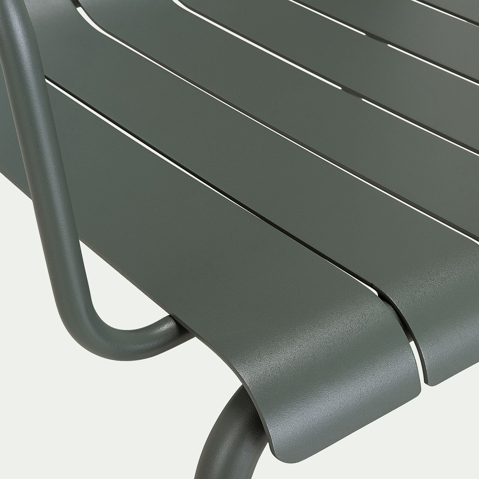 PARADOU - Canapé de jardin en aluminium - vert cèdre (2 places)