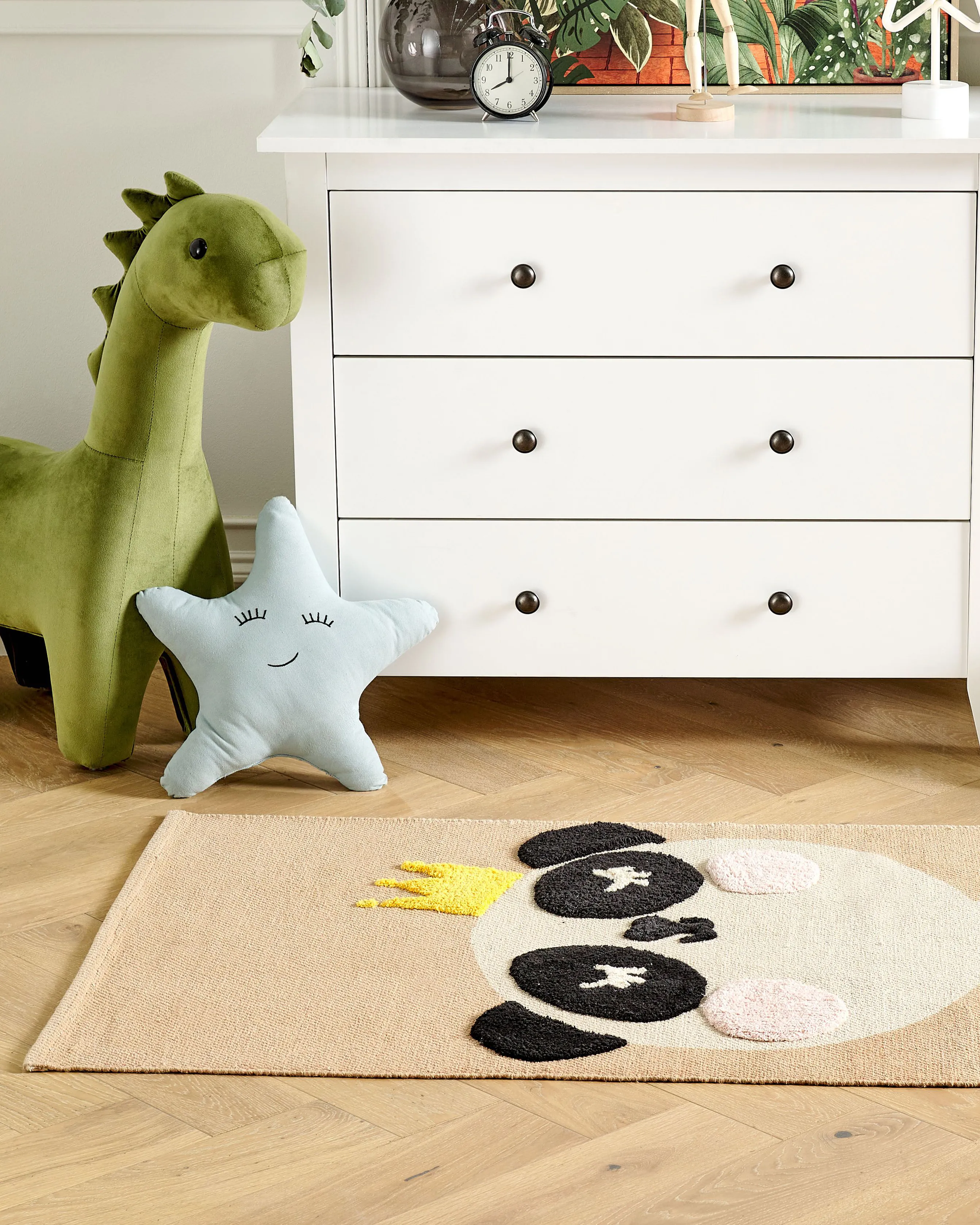 Kids Rug BUNAN Beige 80 x 150 cm Cotton