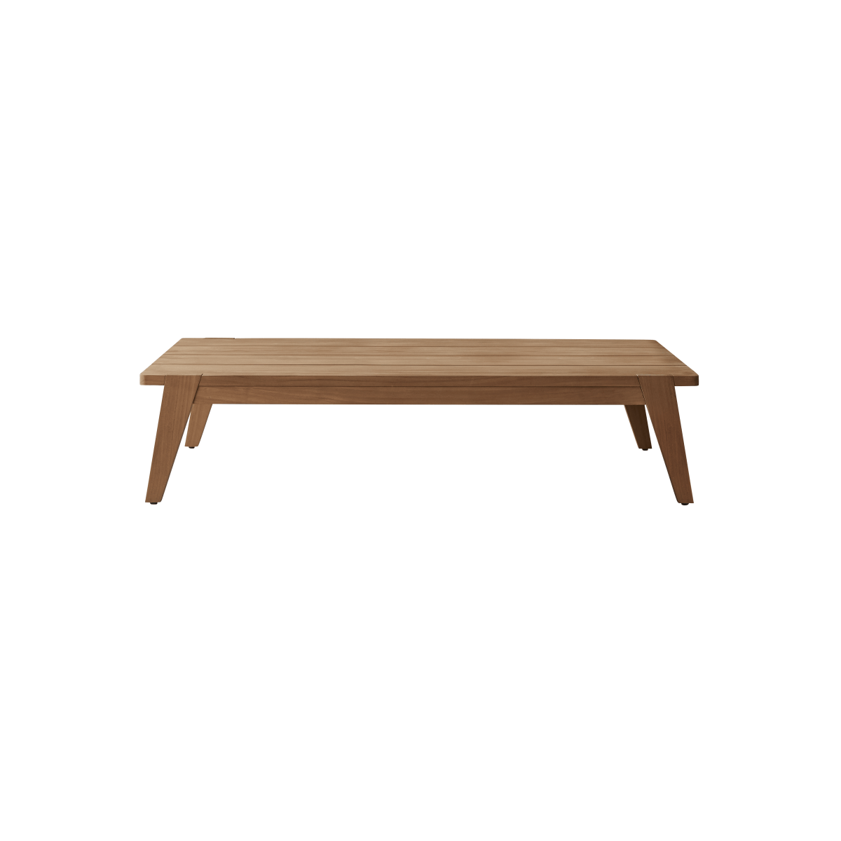 Tikamoon Lage tuintafel van massief teakhout - Lichtbruin