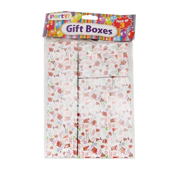 Party Gift Box Set – 3 Pk