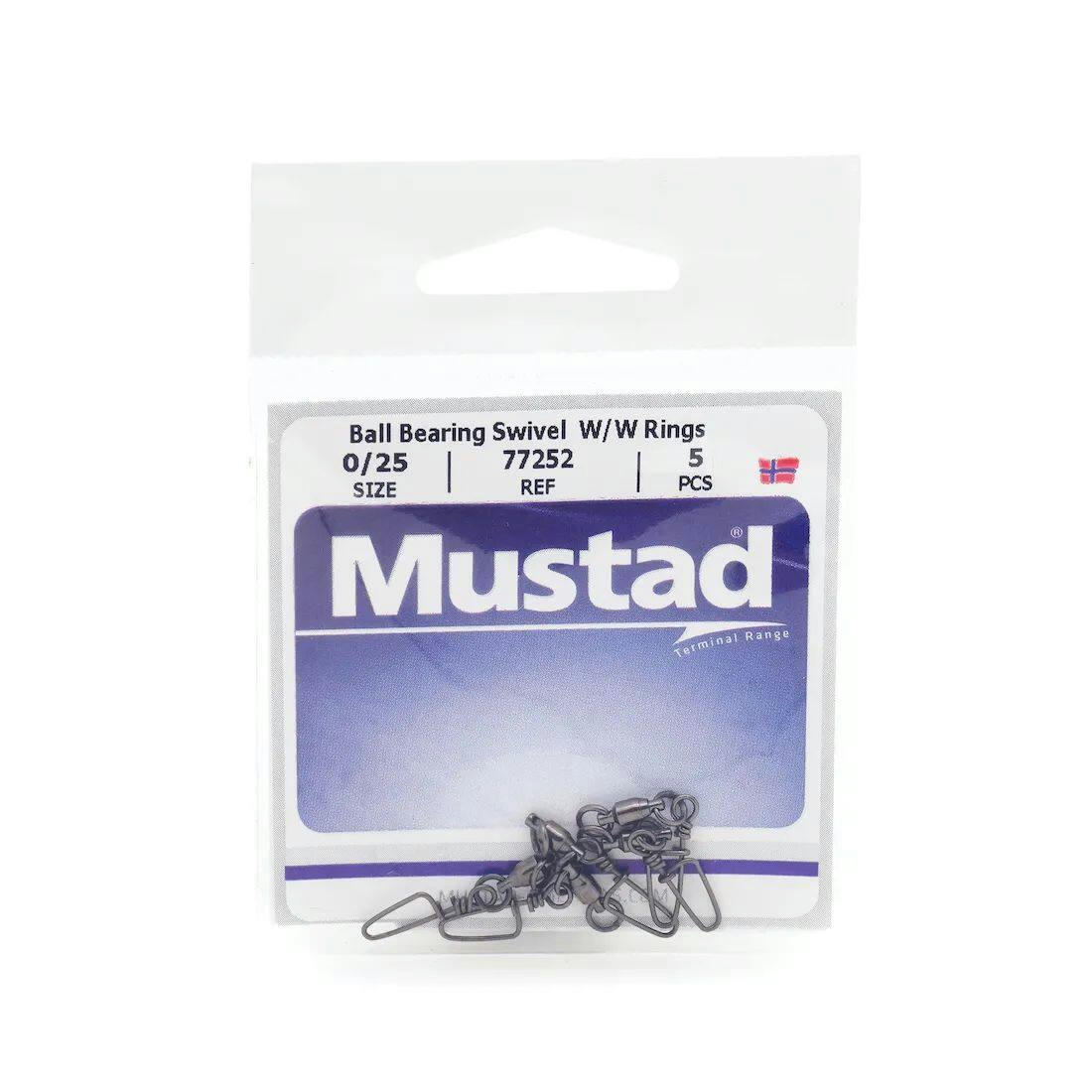 Mustad Ball Bearing Swivels with Snap