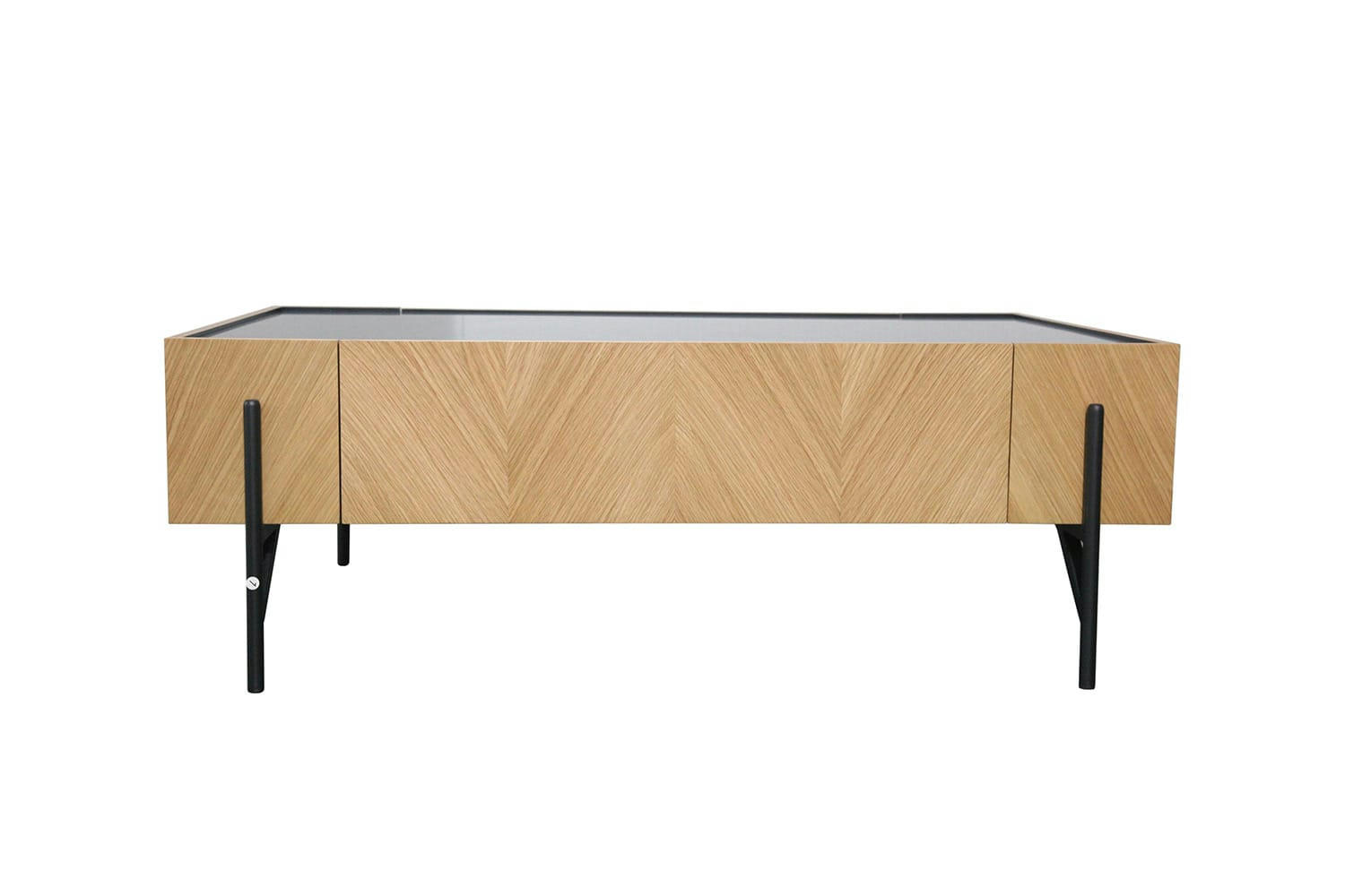 SEQUOIA - Table basse en bois clair avec 2 grands tiroirs