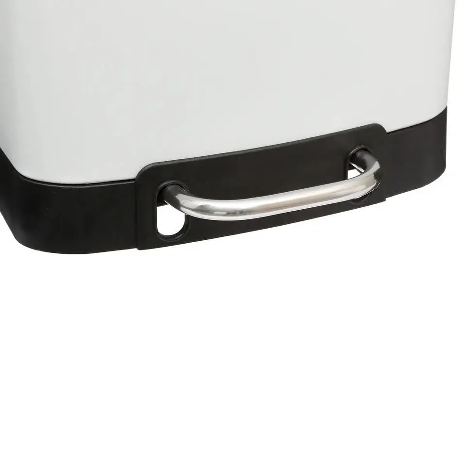 5Five Prullenbak/pedaalemmer - wit - metaal - 6 liter - 23 x 32 cm