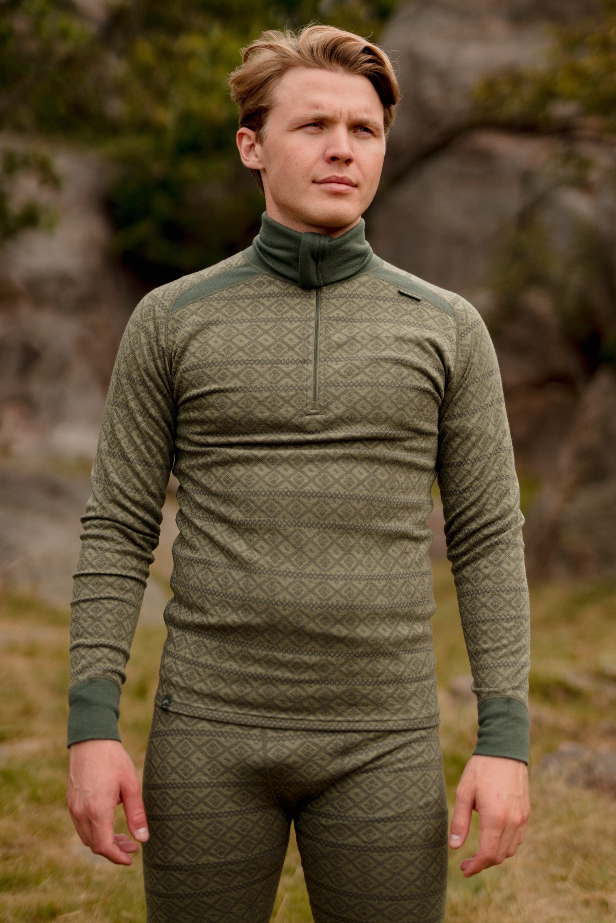 Rauland 2-lags Half Zip ulltrøye