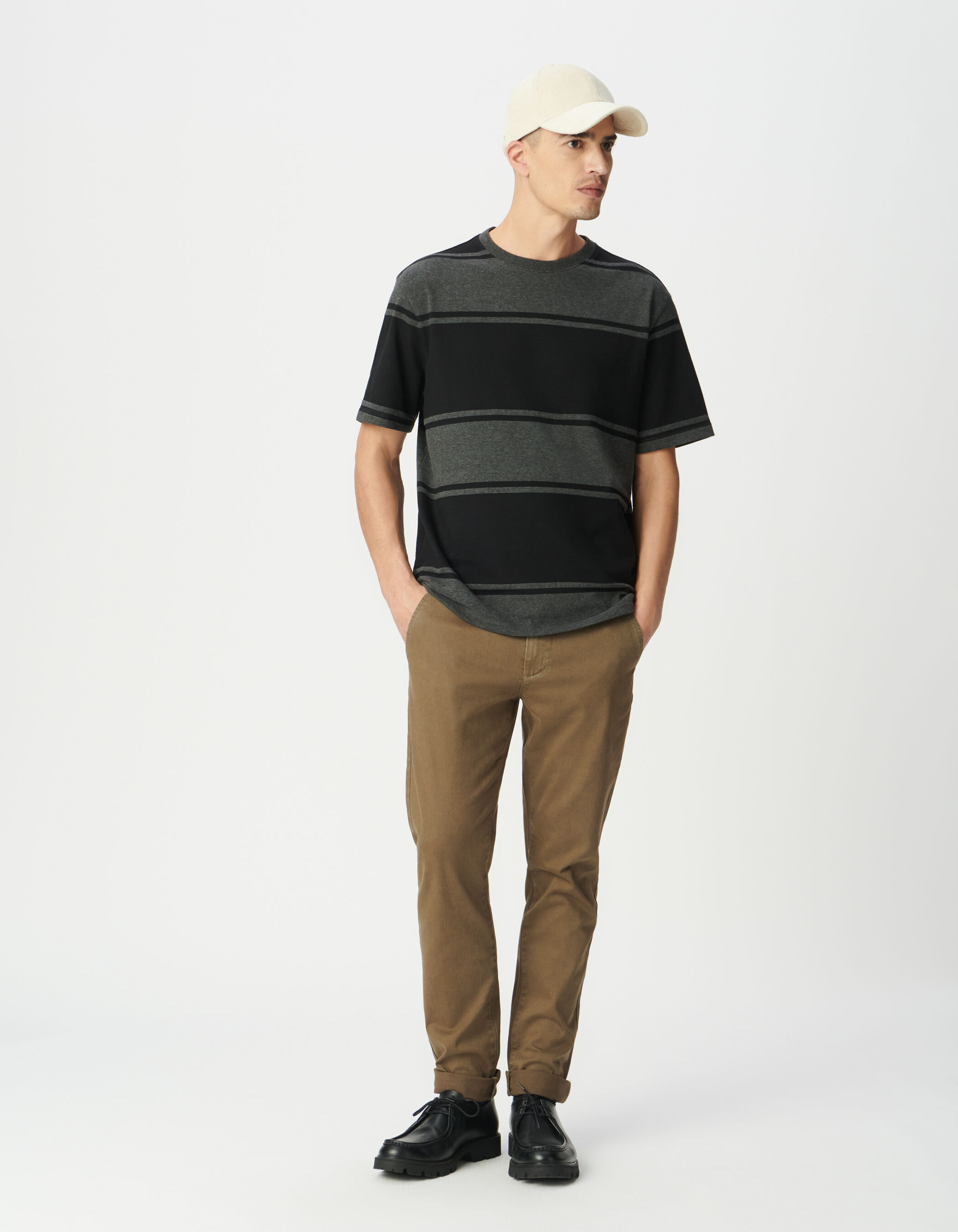 Pantalon chino slim beige foncé Homme