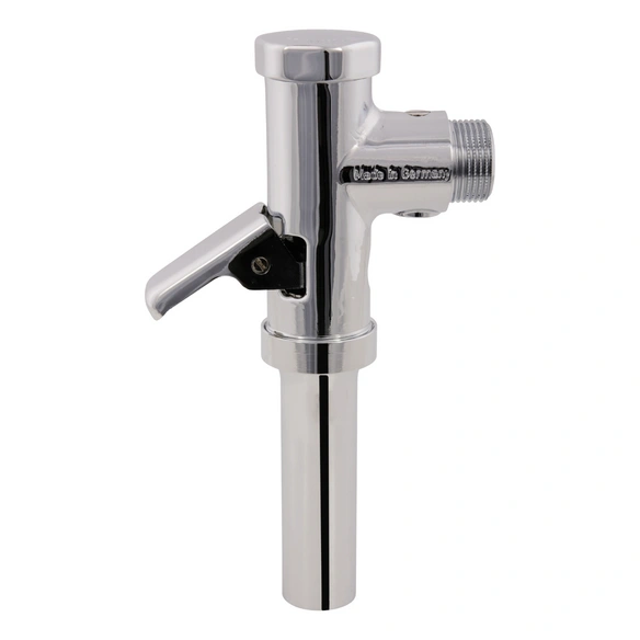 Druckspüler, silberfarben, Messing, für WC-Spülung