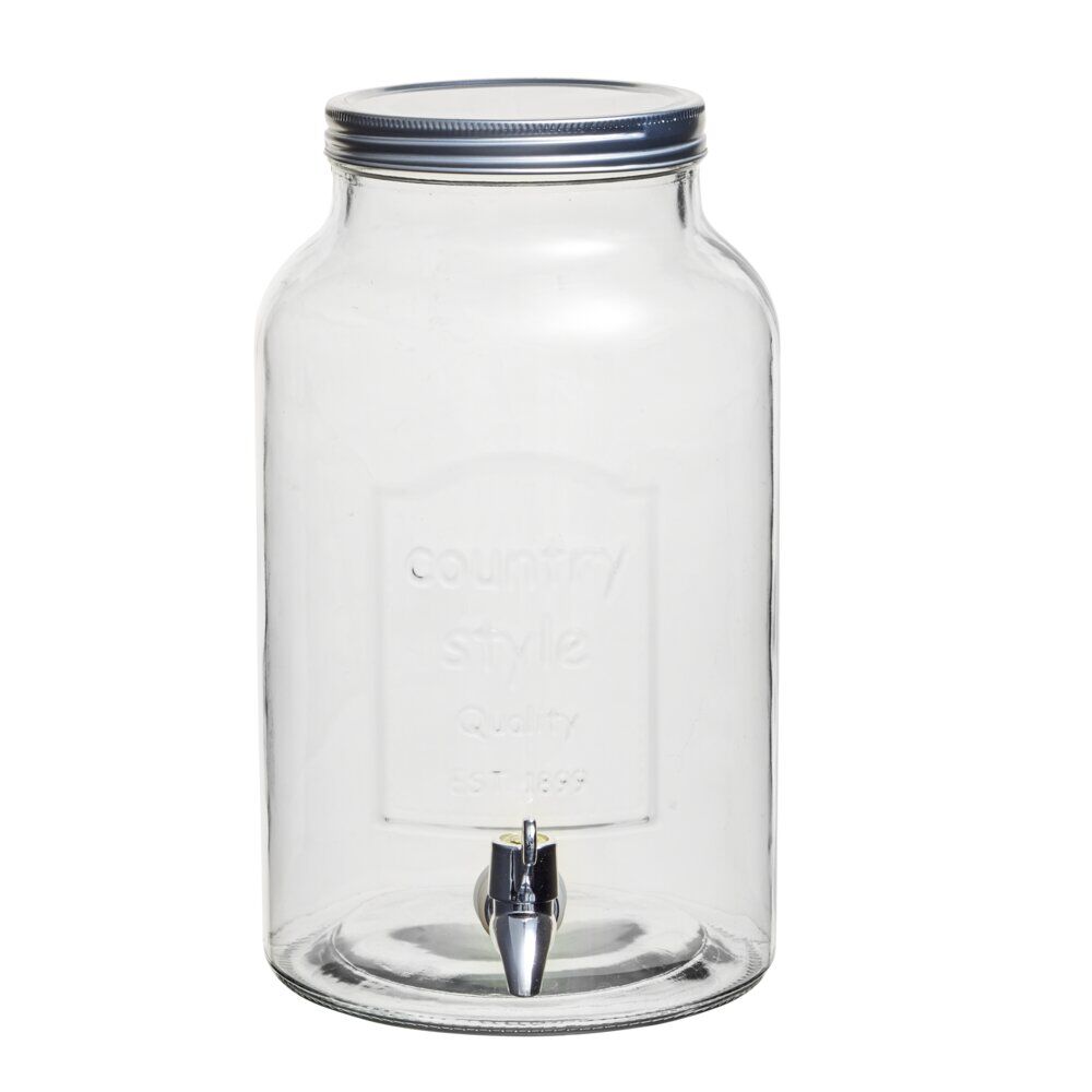 Distributeur de boisson verre couvercle métal 5.5 L