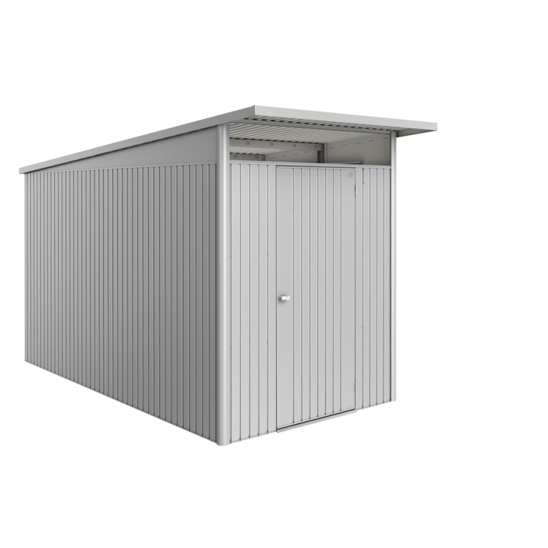 Abri de jardin en métal AvantGarde Eco 1 porte argenté 1,8 x 3,8 x 2,22 m BIOHORT