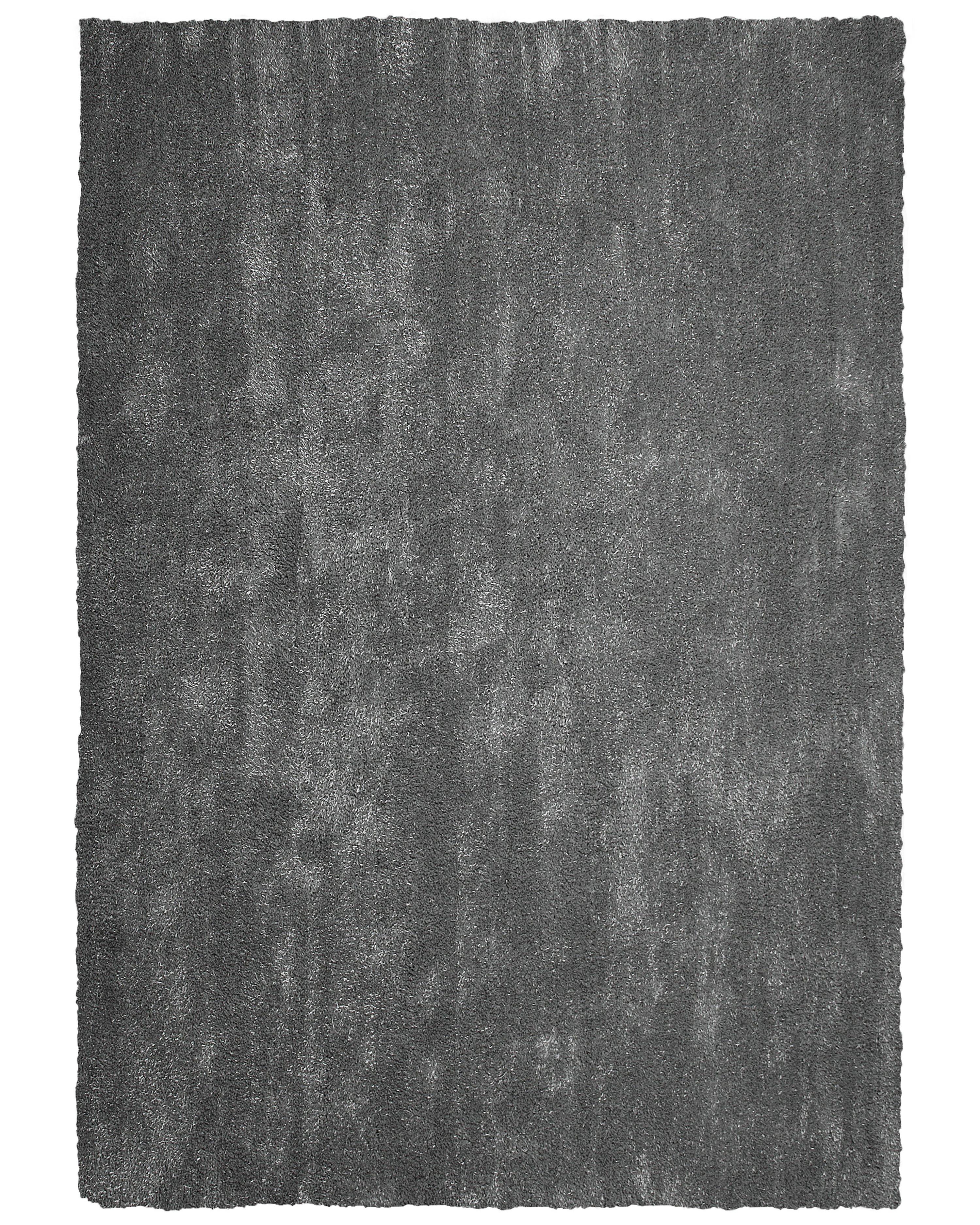 Shaggy Rug DEMRE Dark Grey 140 x 200 cm