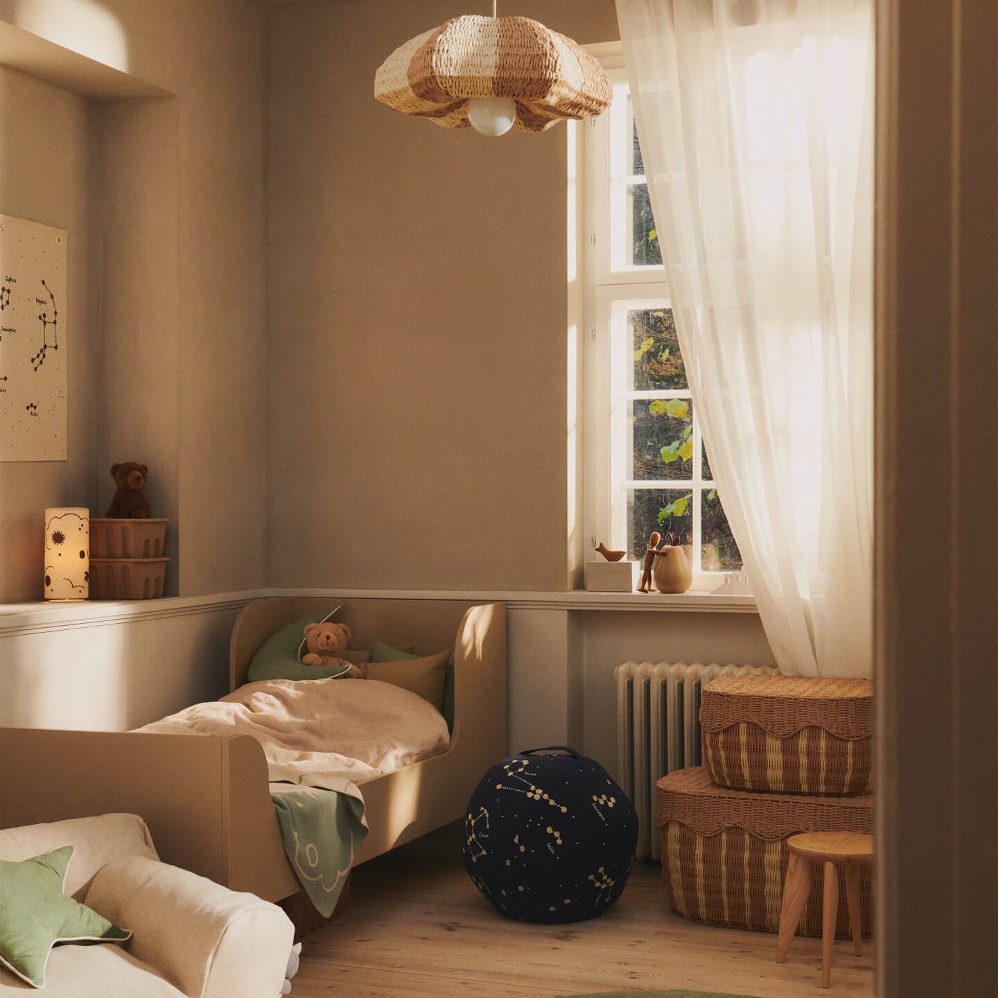 Ferm Living Rivan Lampenkap - Paper - Natural / Off-white