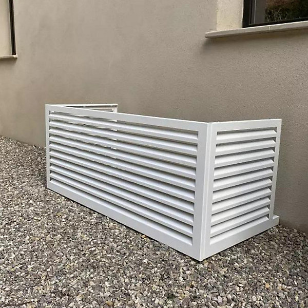 Cache unité extérieure en aluminium blanc option XXL - DECOCLIM - 23AXXL9010