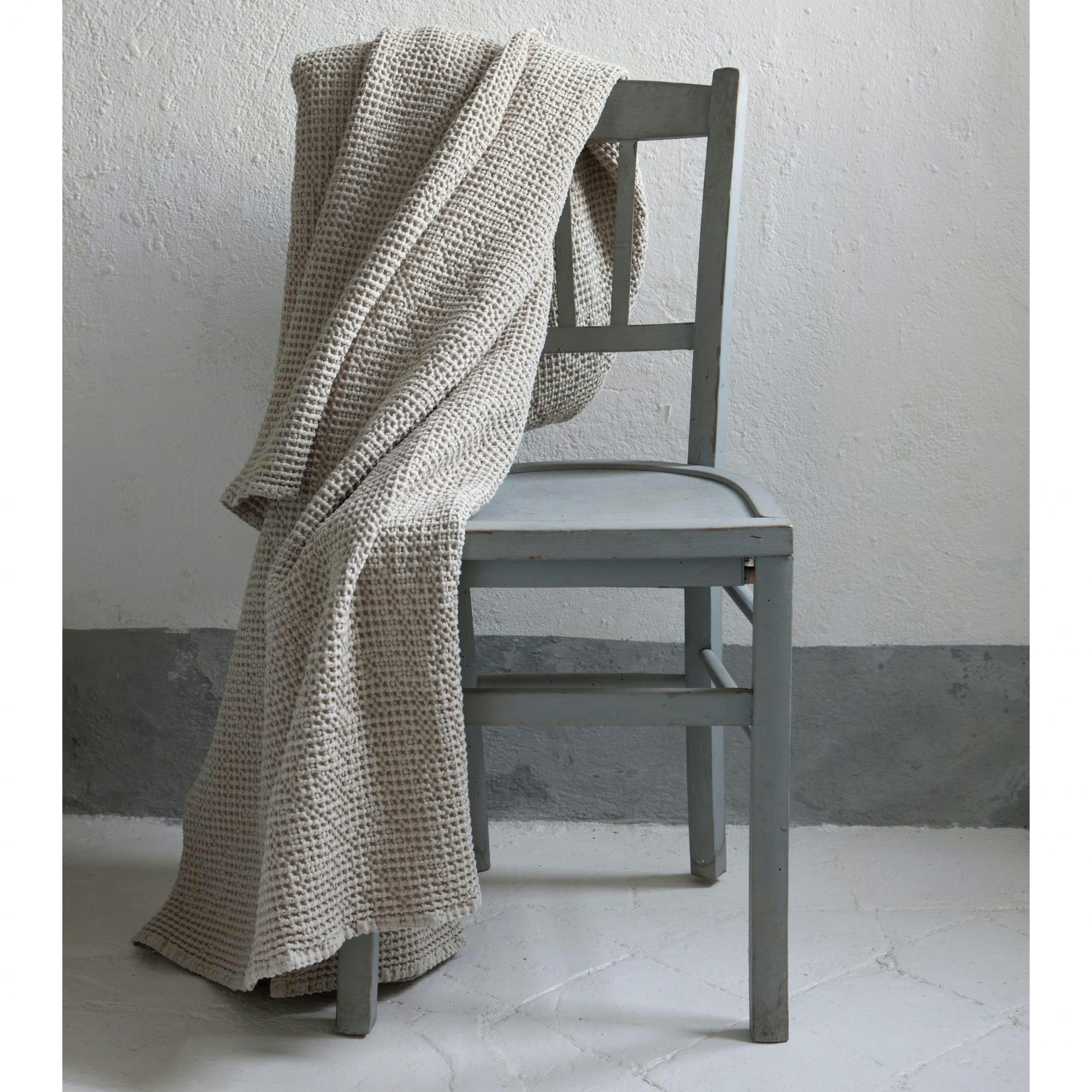 MAIA - Plaid  en coton blanc 140 x 200