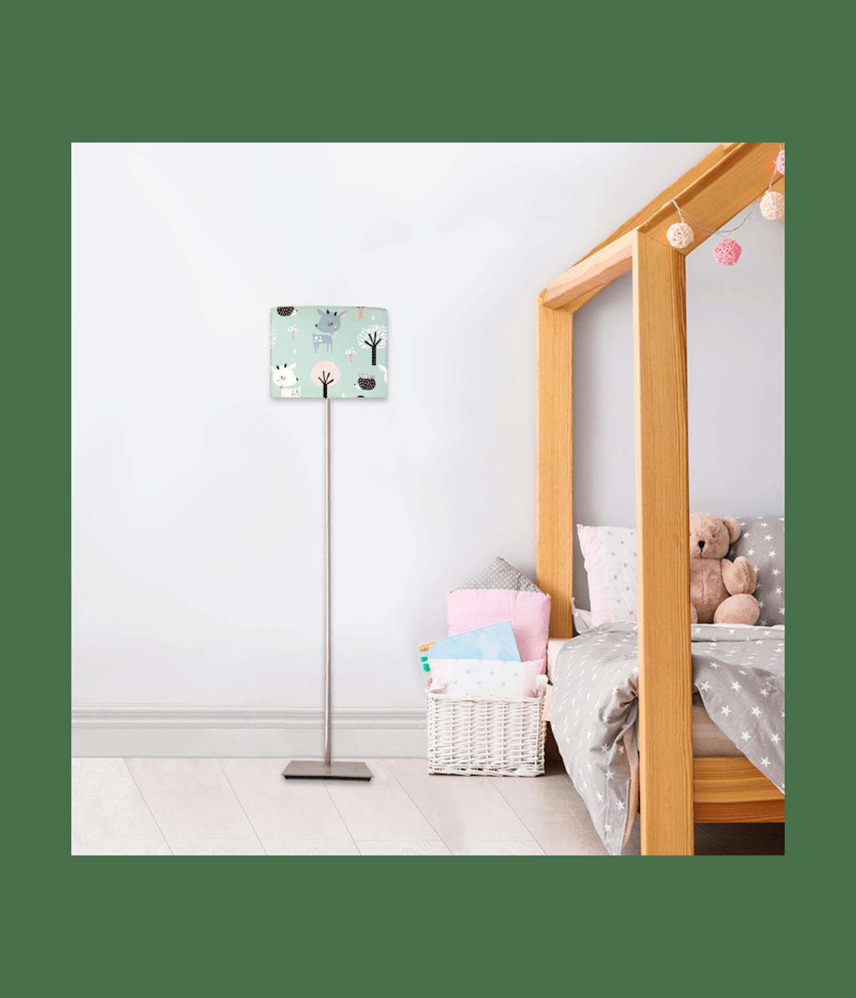 ENFANT - Abat-jour lampadaire enfant Rennes Petit Bleu D: 45 x H: 25