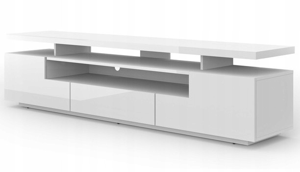 Szafka RTV EVA 180 biały mat / biały połysk