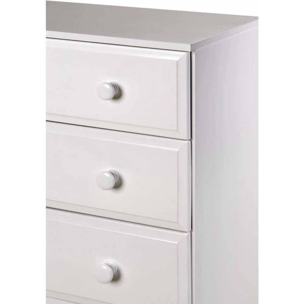 Camaflexi Wooden White Five Drawer Dresser