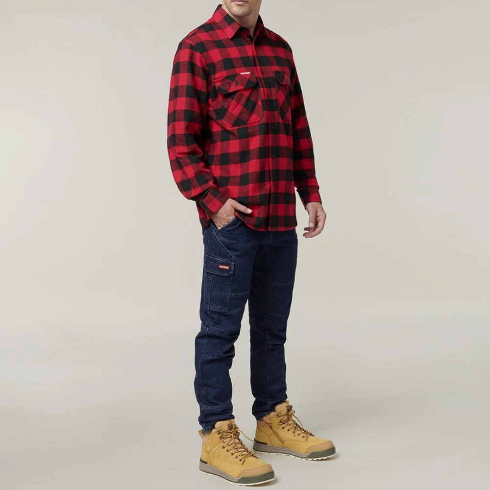 Hard Yakka Long Sleeve Check Flannel Shirt
