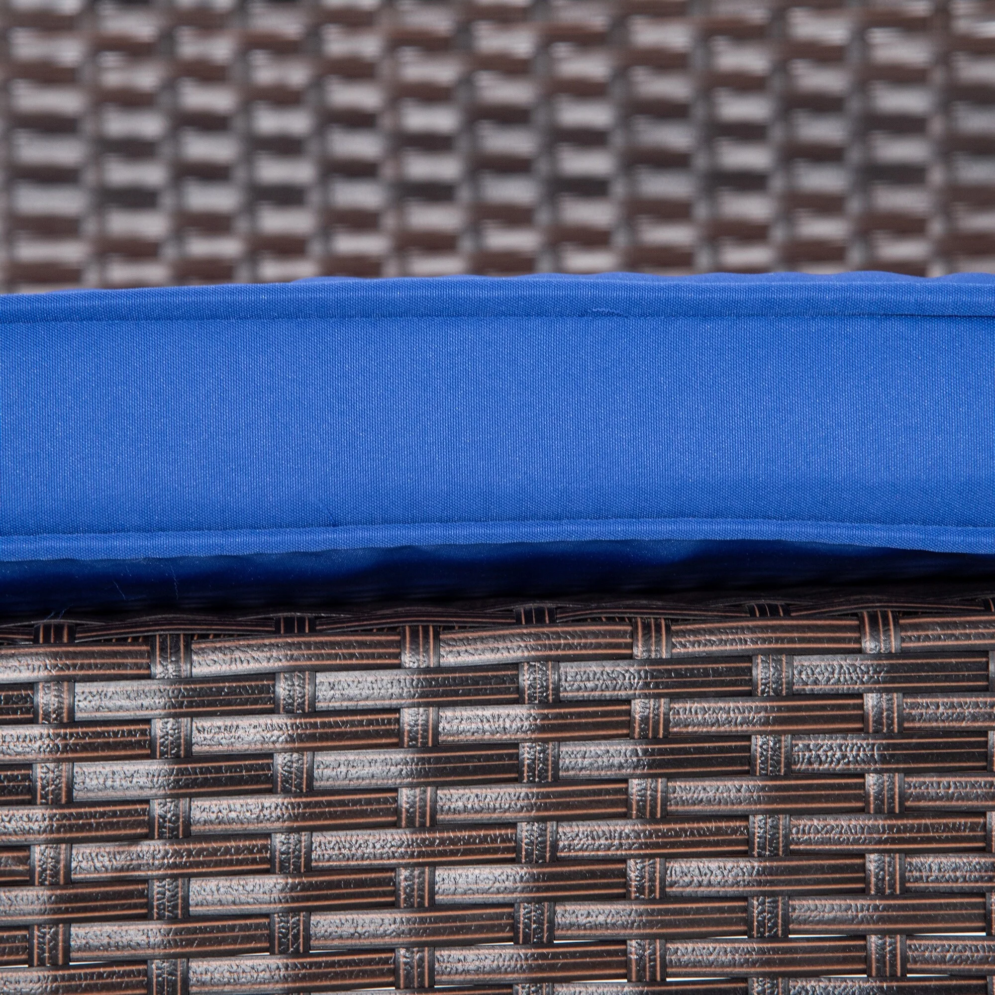 Outdoor Two-Person Swing Chair, Durable Handwoven Wicker Bench with Adjustable Hanging Chains Hanging Swing Bench