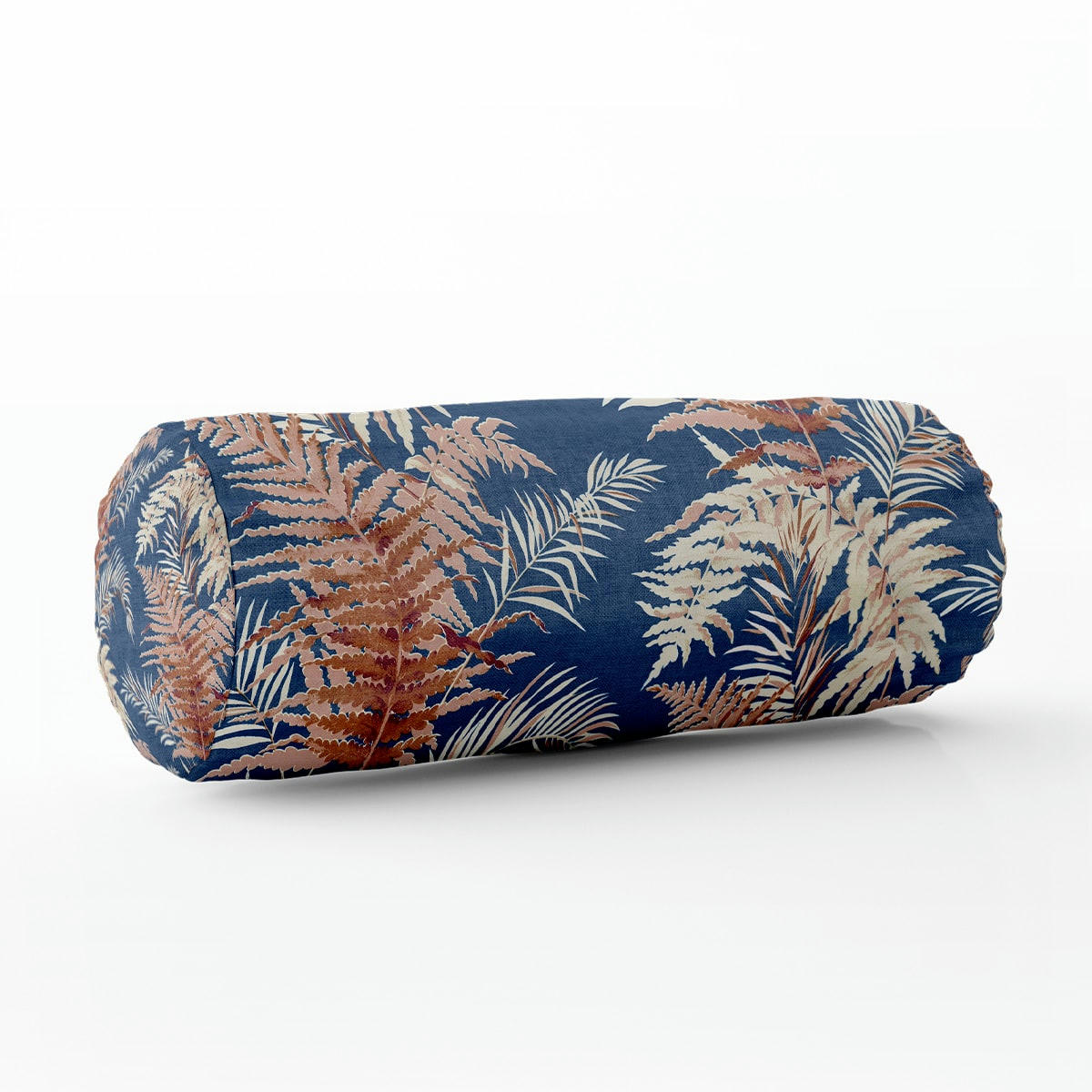 - Coussin traversin tropical polyester bleu 40x15cm