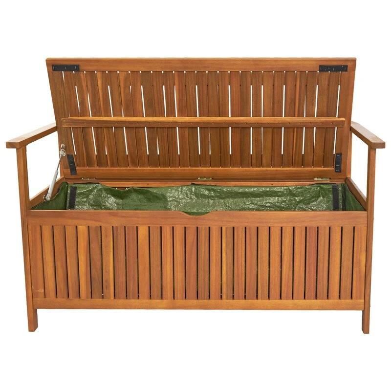 Wooden Outdoor Storage Bench Large Deck Box