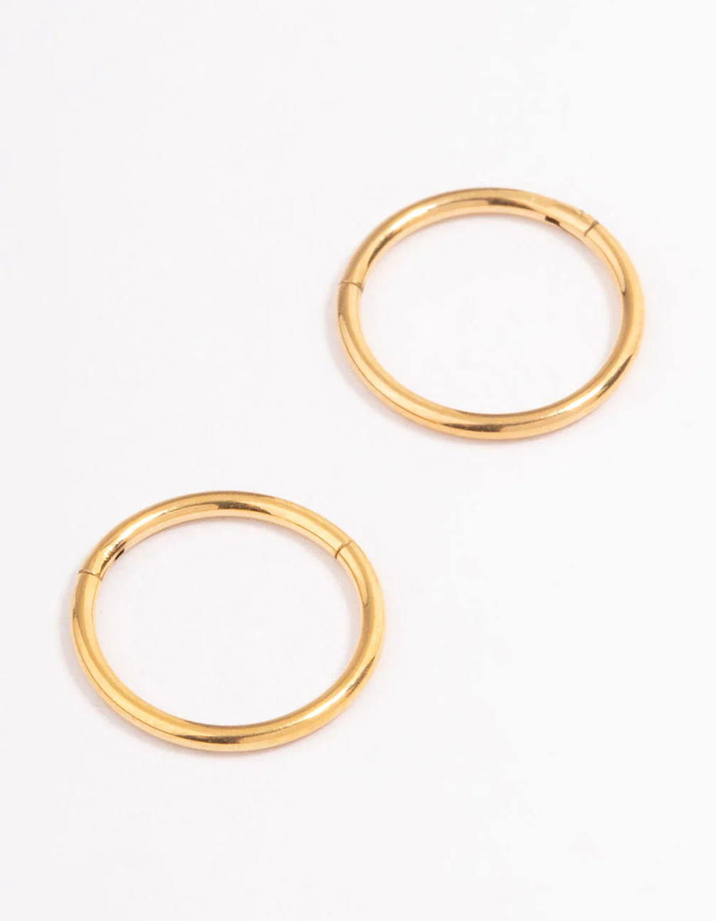 Gold Plated Surgical Steel Fine Sleeper Earrings 8mm