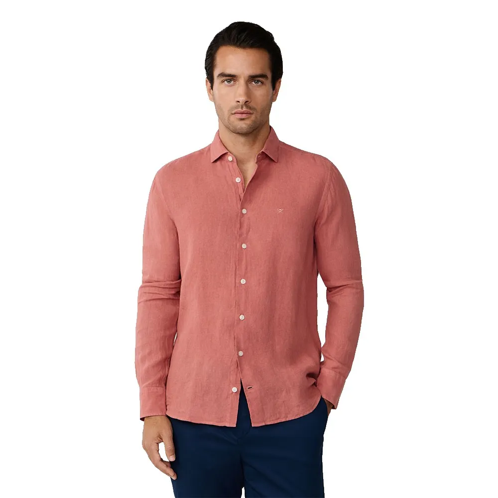 Hackett Essential GMD Linen Kent long sleeve shirt