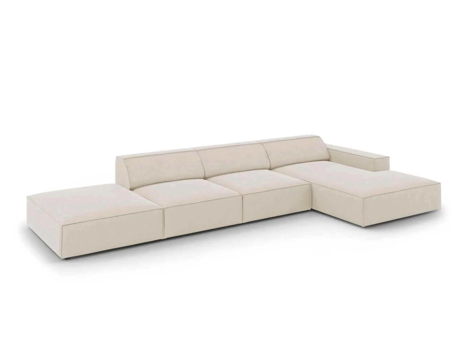6-zits hoekbank Jodie velvet rechts
