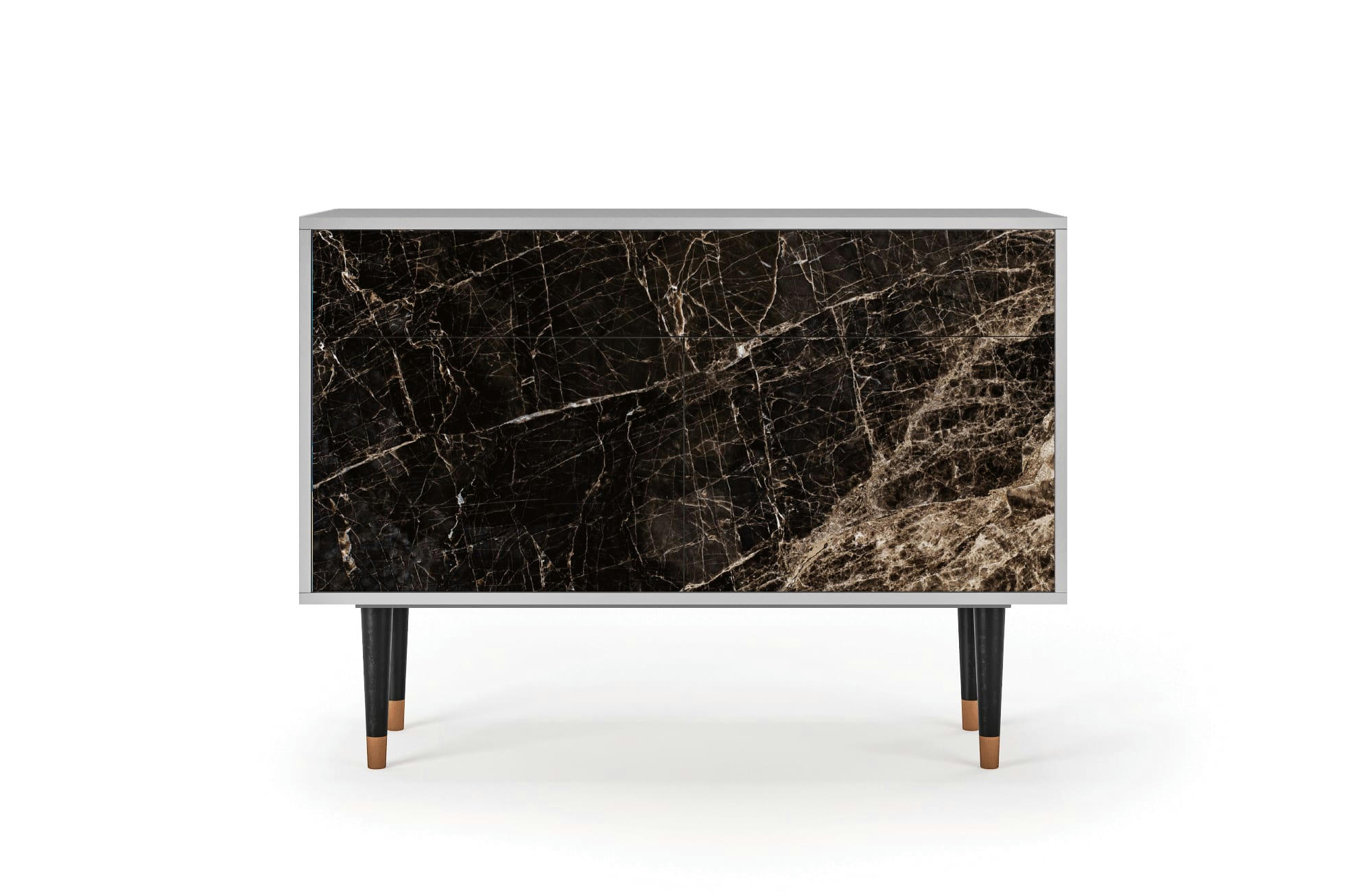 NIGHT ABYSS - Buffet  noir 2 tiroirs et 2 portes L 115 cm