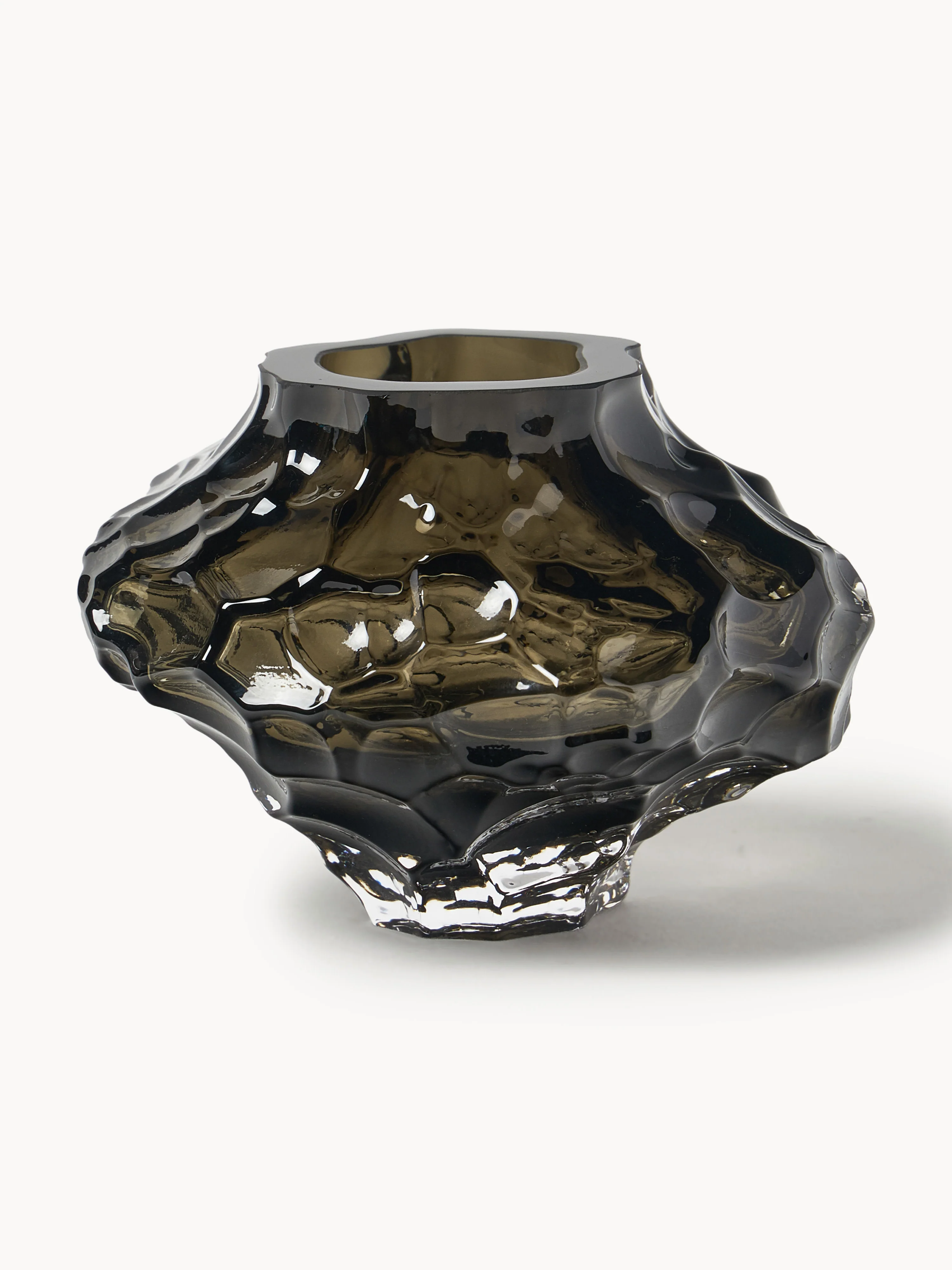 Mundgeblasene Glas-Vase Canyon, H 8 cm