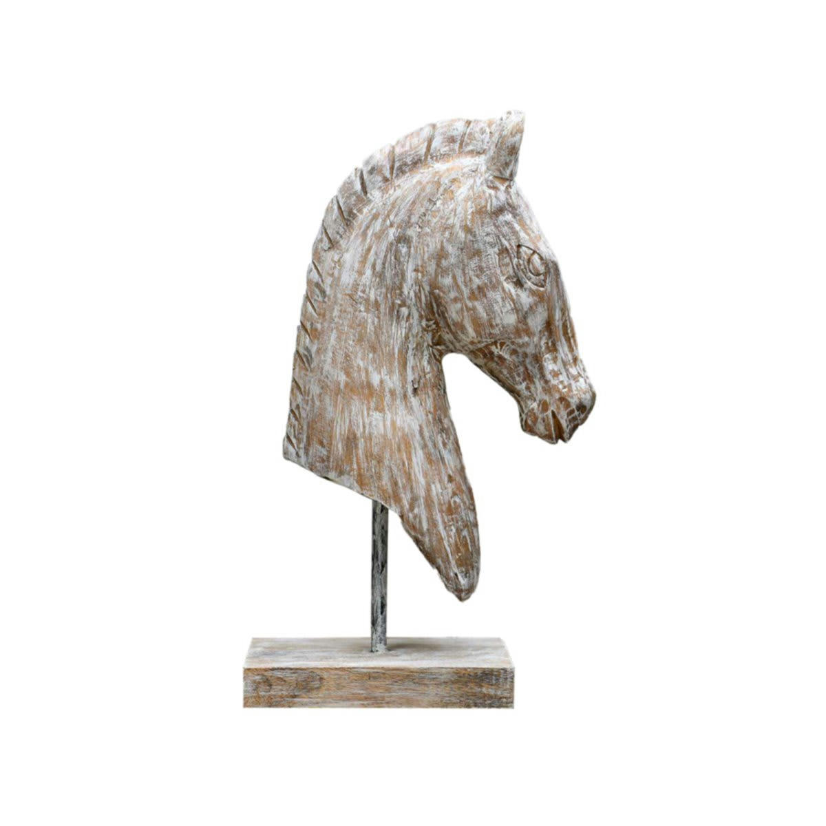 PEGASE - Statue cheval Blanc 28x12.5x49 cm
