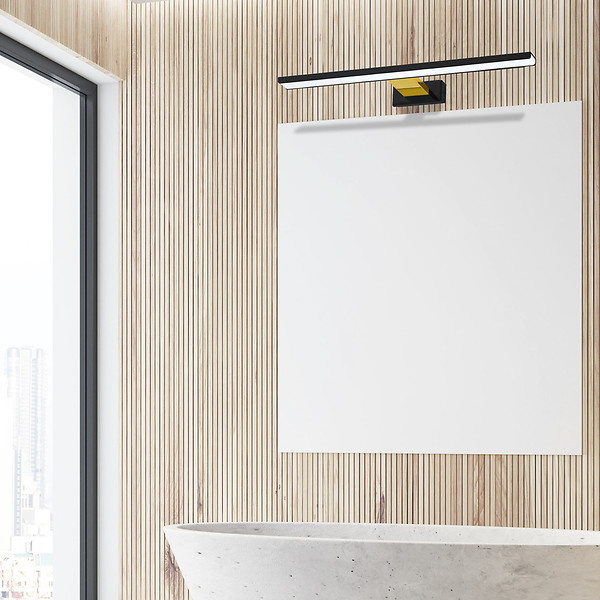 Kinkiet Shine LED metalowy czarny