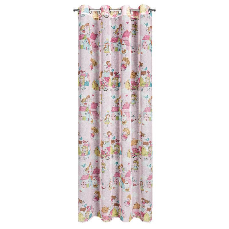 Zasłona na przelotkach dziewczęca POLLY 140X250 różowa