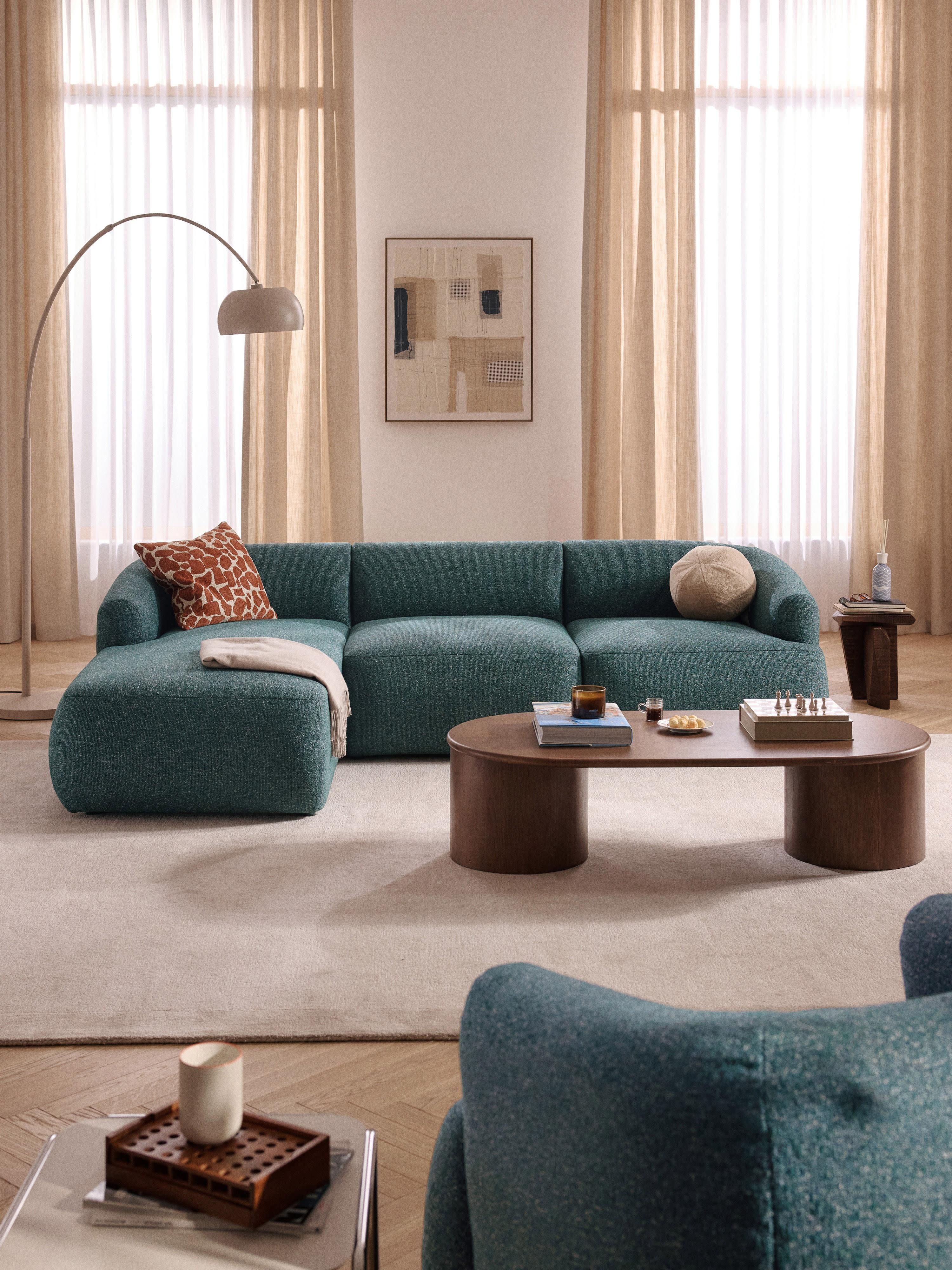 Modulares Bouclé-Ecksofa Sofia (3-Sitzer)