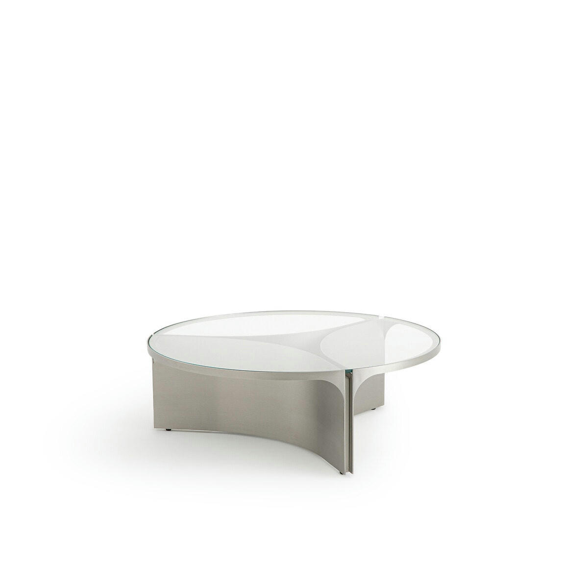 Table basse verre et métal, petit modèle, Gira