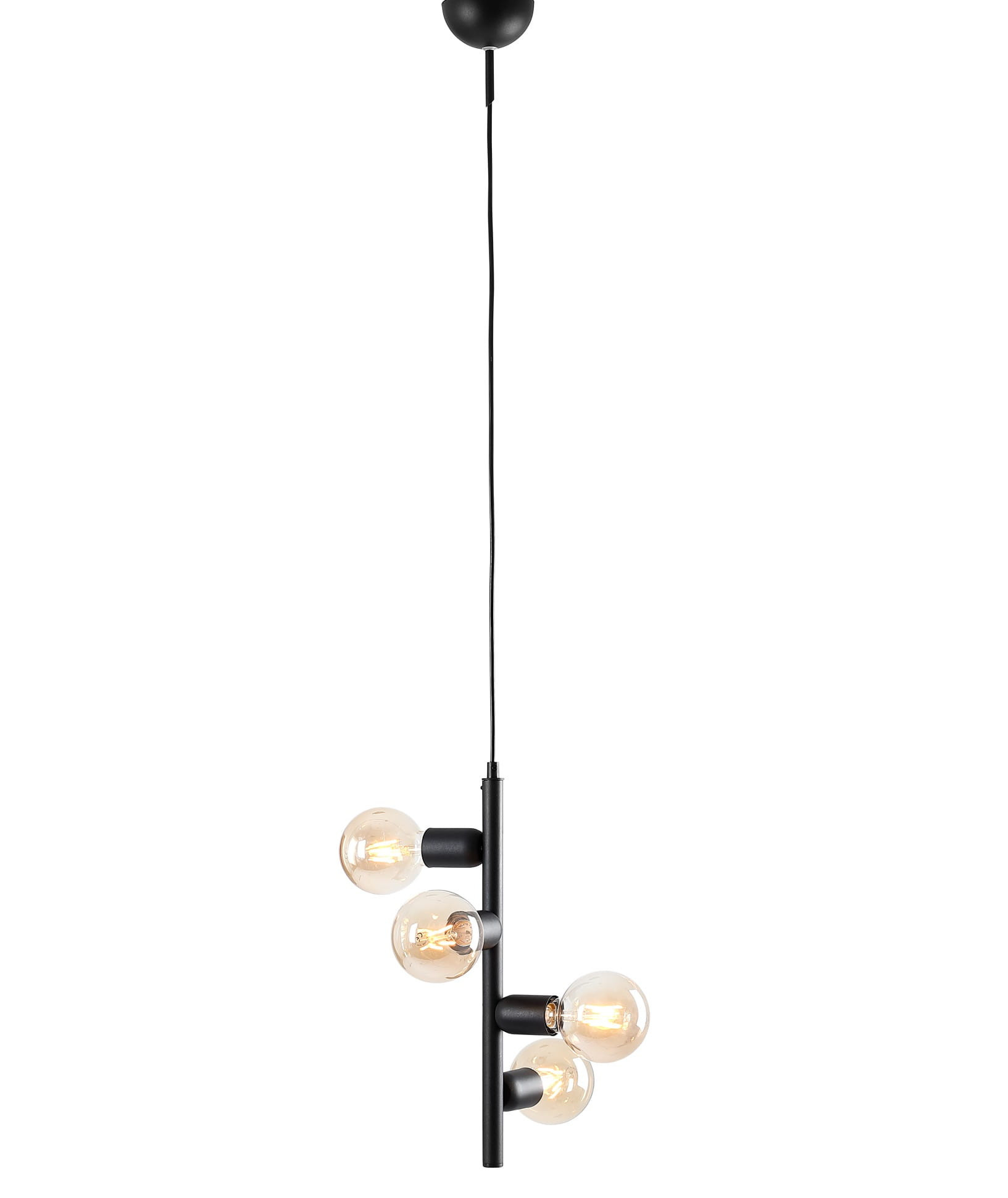 Lampa wisząca czarna Biker 4xE27x60W wym: 130x15x15 cm Aldex