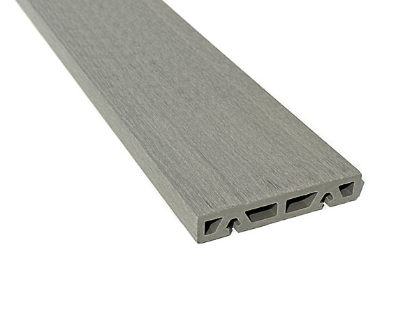 30m2 - Kit terrasse complet Composite gris2.1x12x200 cm - rail aluminium