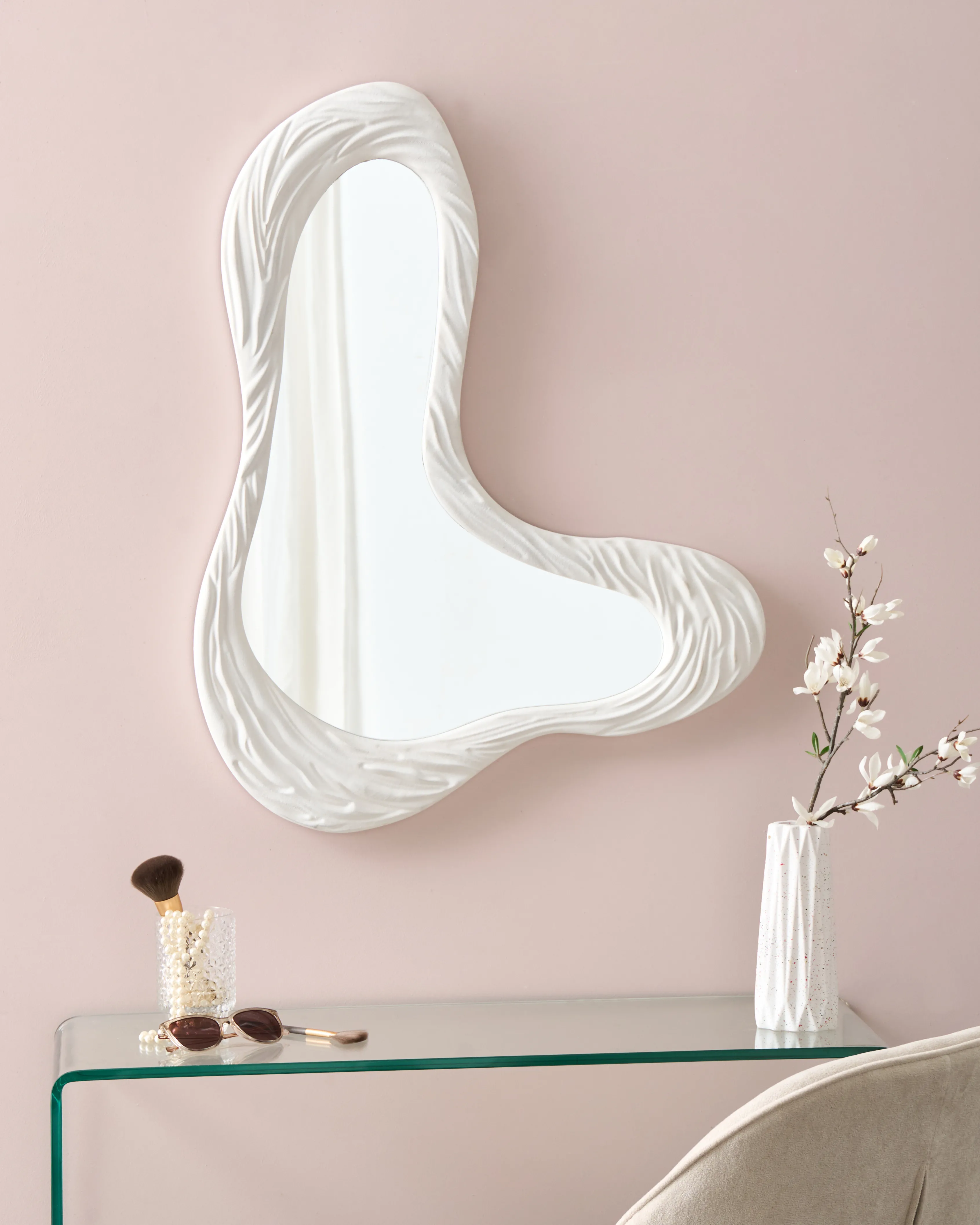 Wall Mirror GUICLAN 61 cm 83 cm White