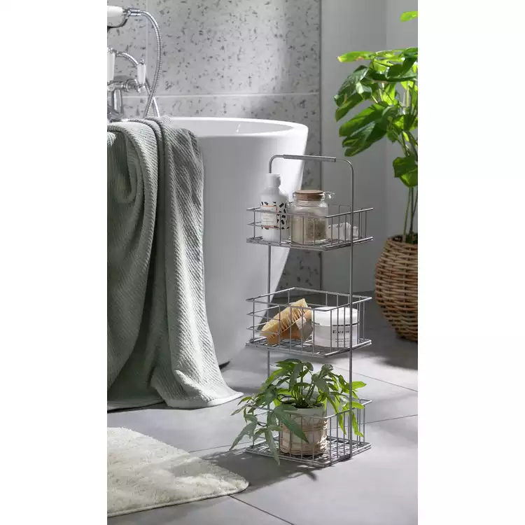 Habitat Freestanding 3 Tier Storage Caddy - Grey