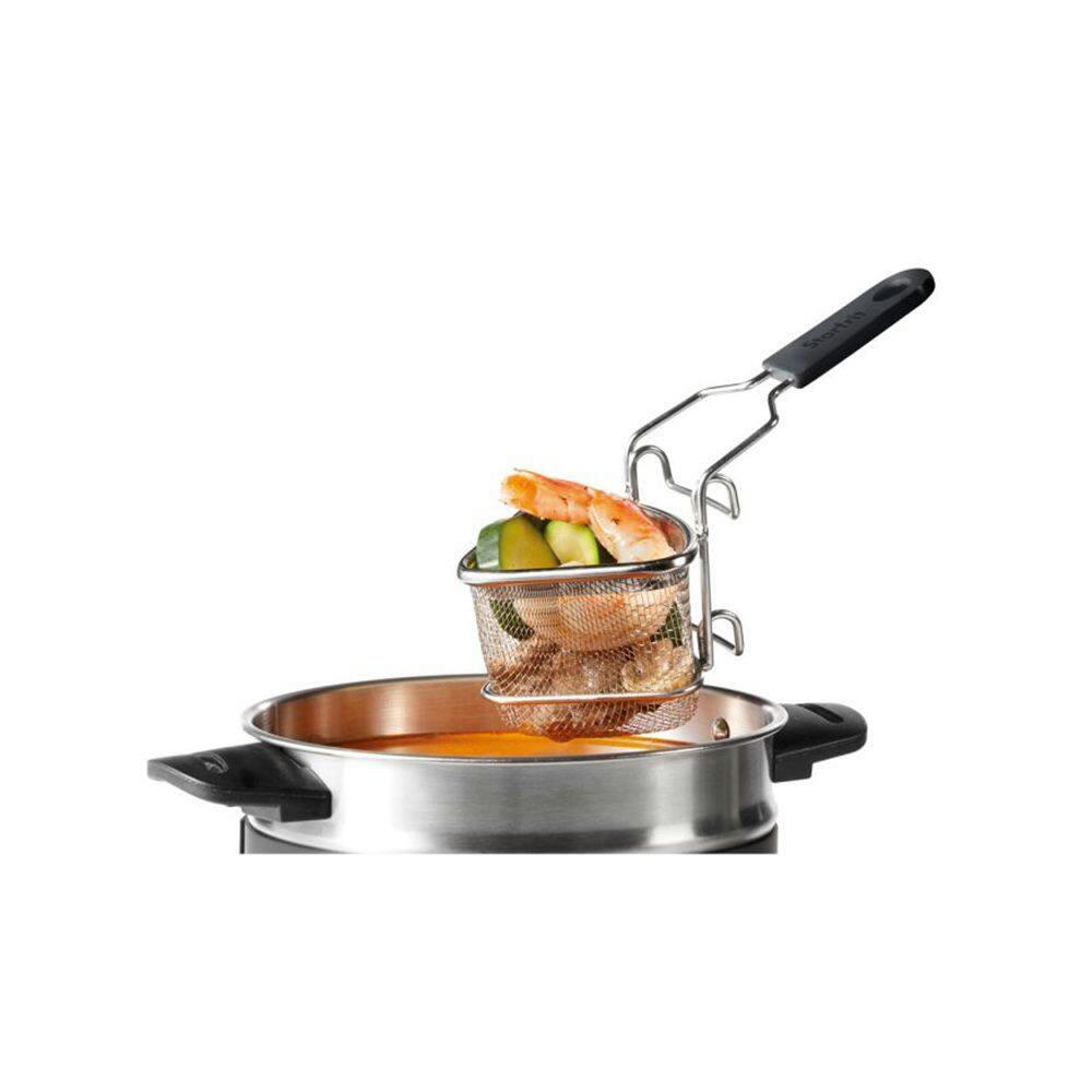 Starfrit Stainless Steel 2-Way Draining Fondue Cooking Basket with Heat-Resistant Handle, 3.7-in