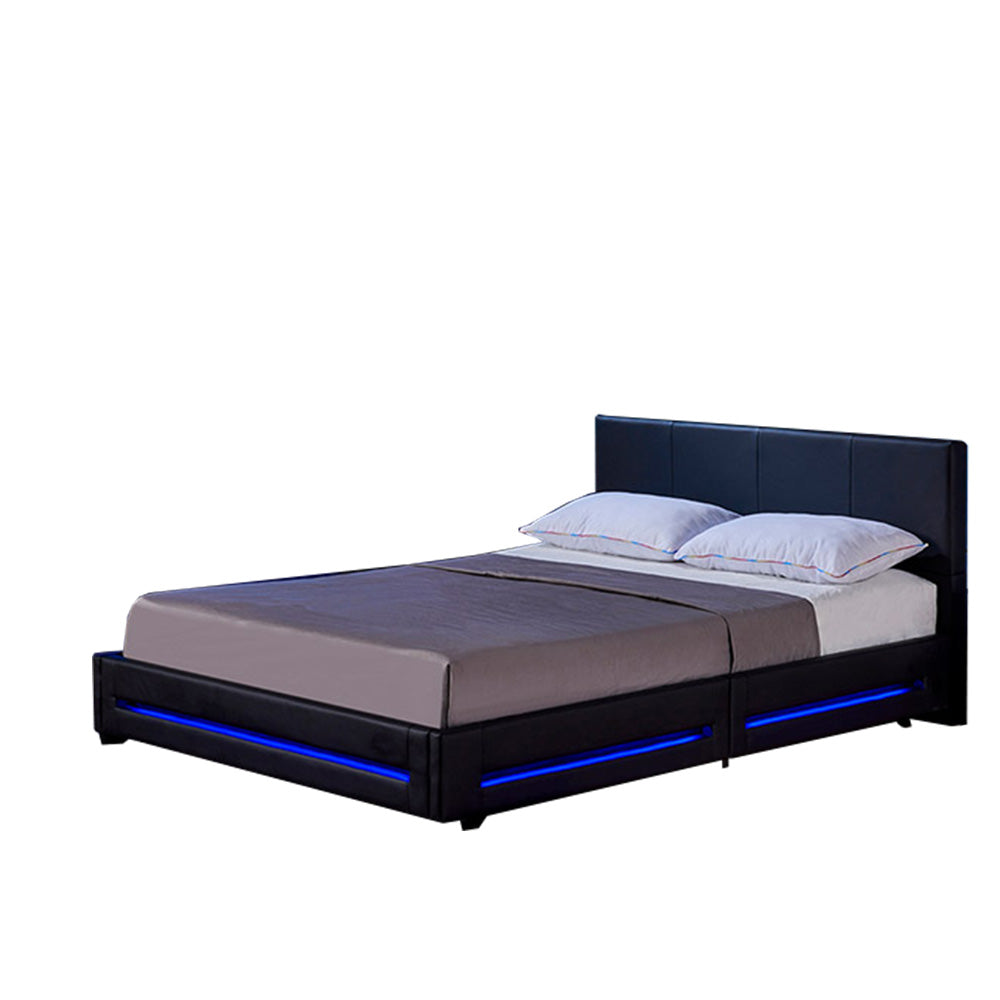 Home Deluxe LED-bed ASTEROID Zwart Zwart 180 x 200 cm