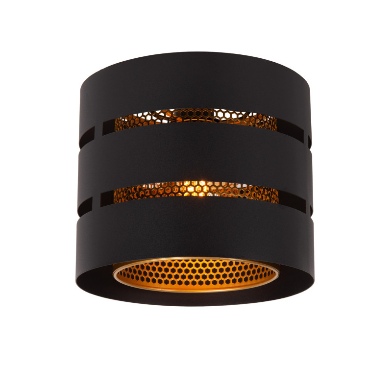 Plafonnier Rosas noir et or Ø 26 cm E27 40 W LUCIDE