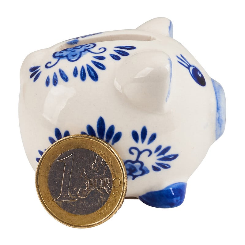 Spaarpot mini varken - delfstblauw