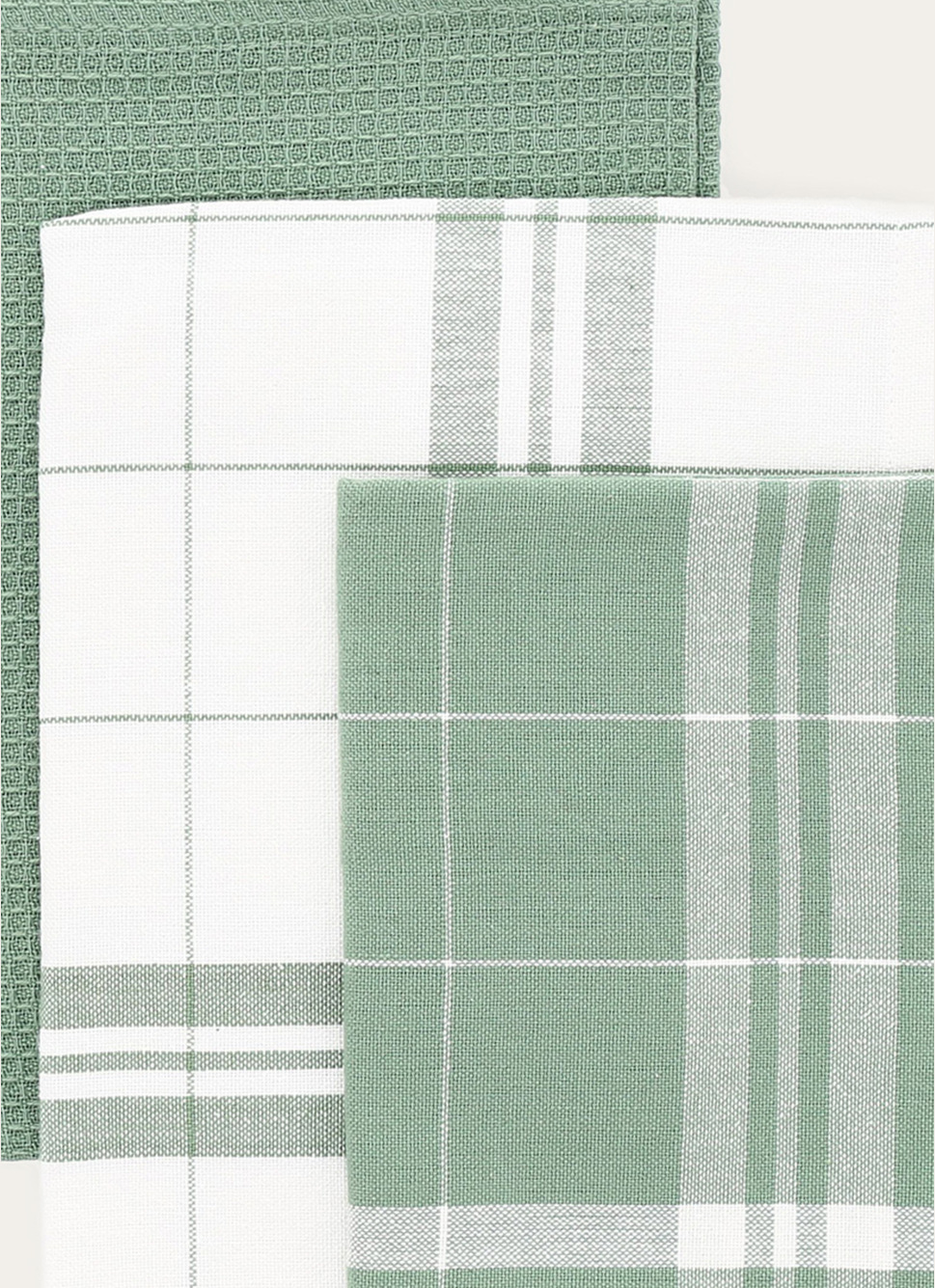 LOT DE 3 TORCHONS EN COTON THYM