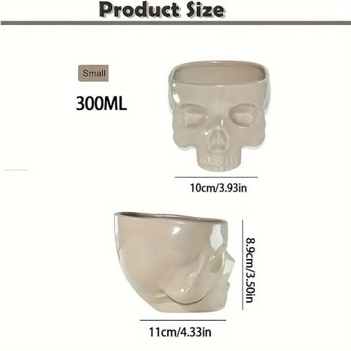 NNETM Skull Serving Bowl - Vintage Gothic Table Decor
