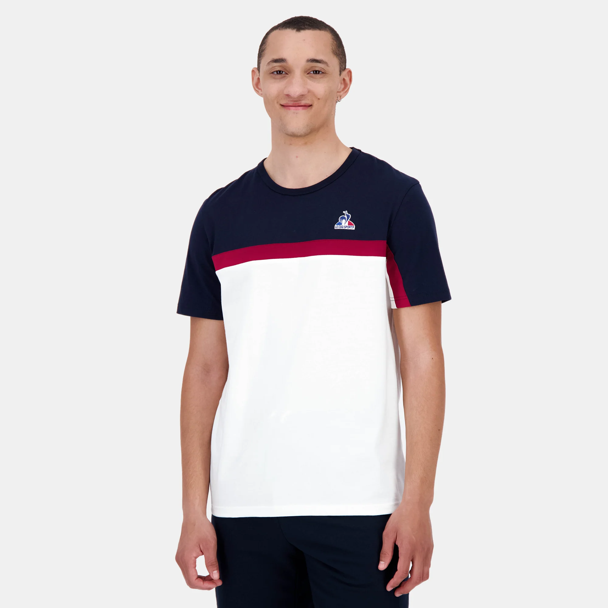2520812-TRI SP Tee SS N°2 M marshmallow/sky capt | T-shirt Homme
