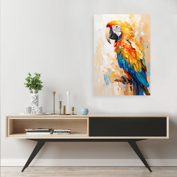 Feeby Obraz na płótnie nowoczesny do salonu, Kolorowa Papuga 40x60