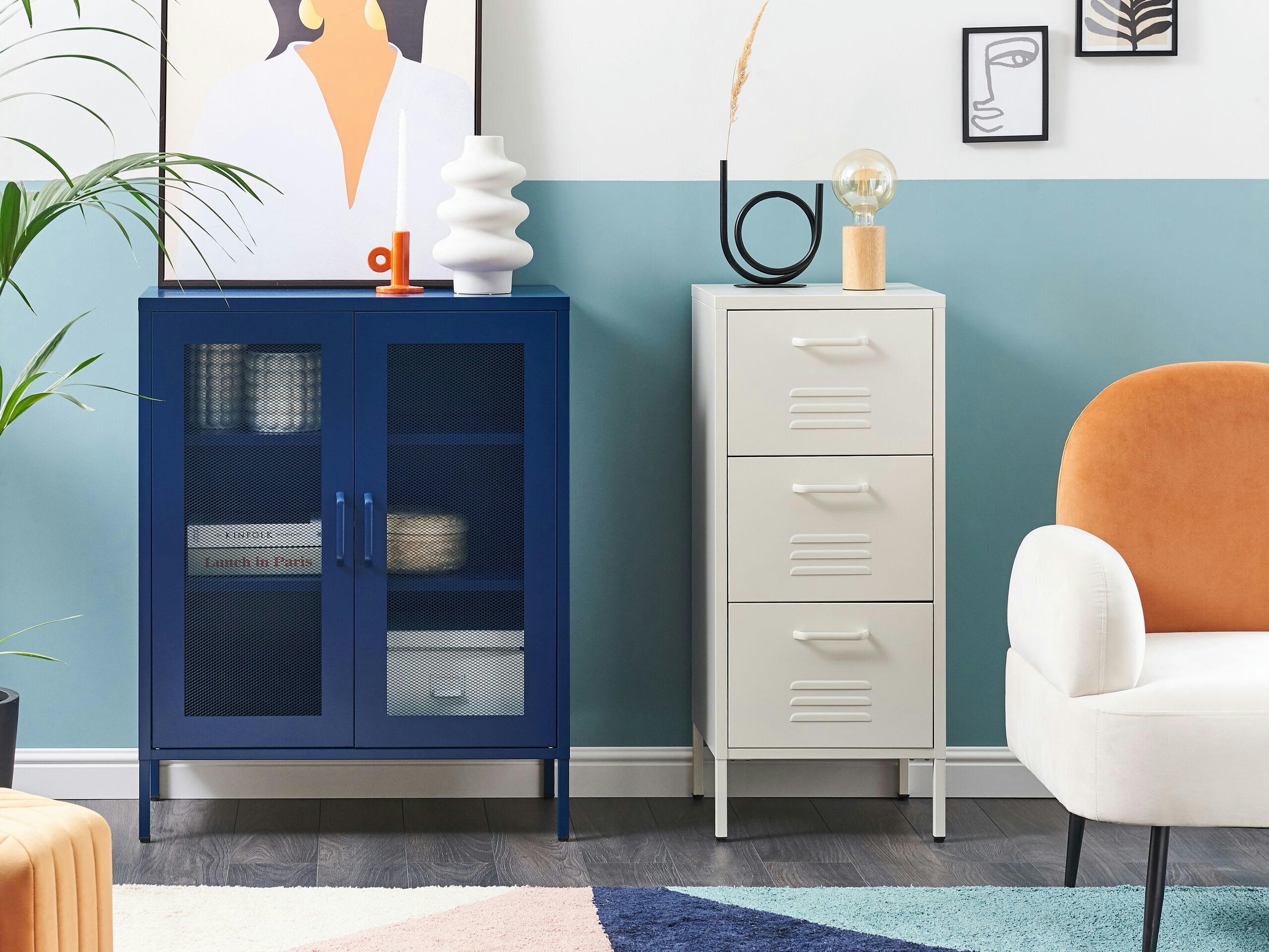 WAKATIPU - Buffet en acier bleu marin