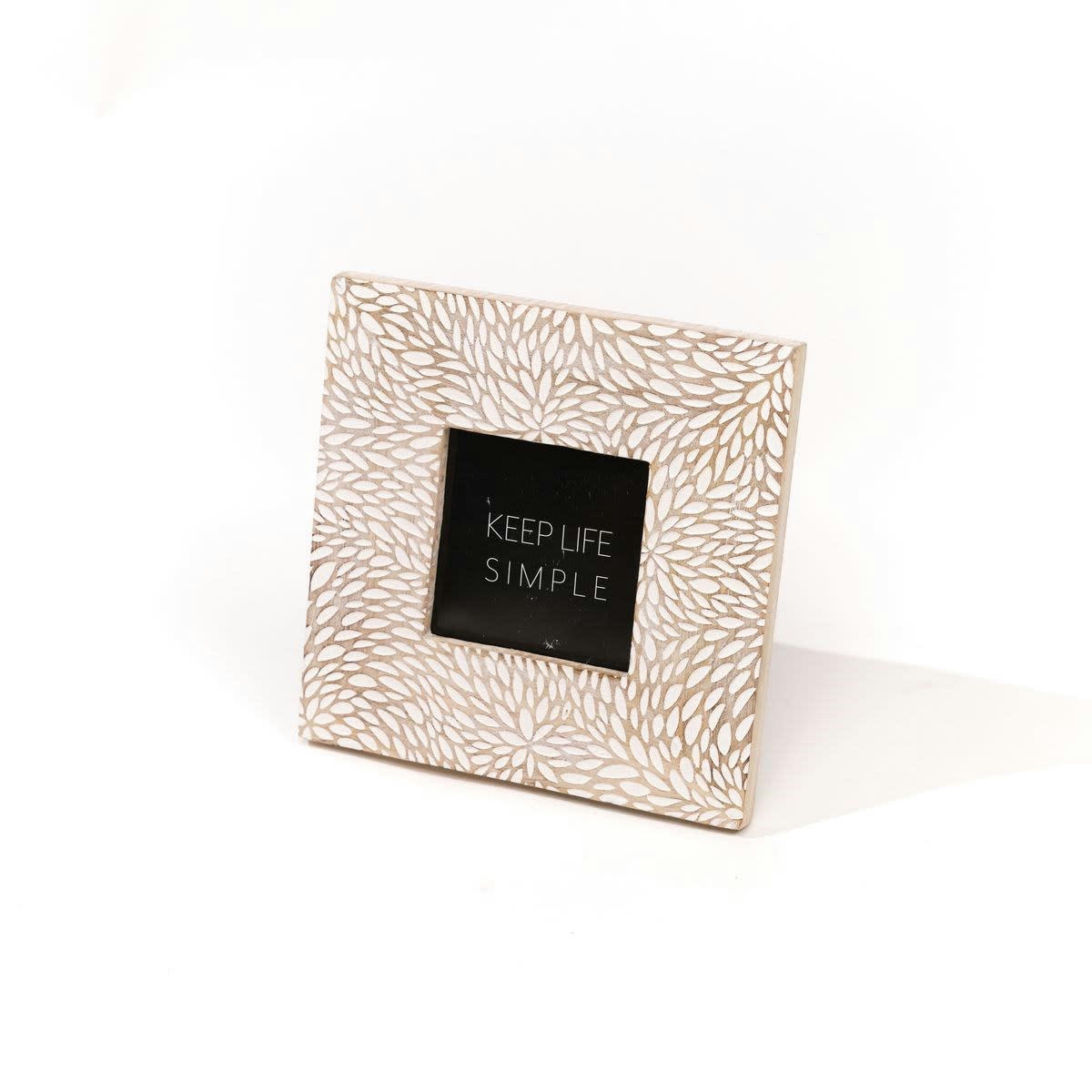 MANGO WOOD - Cadre photo à poser en bois beige 20x2x20