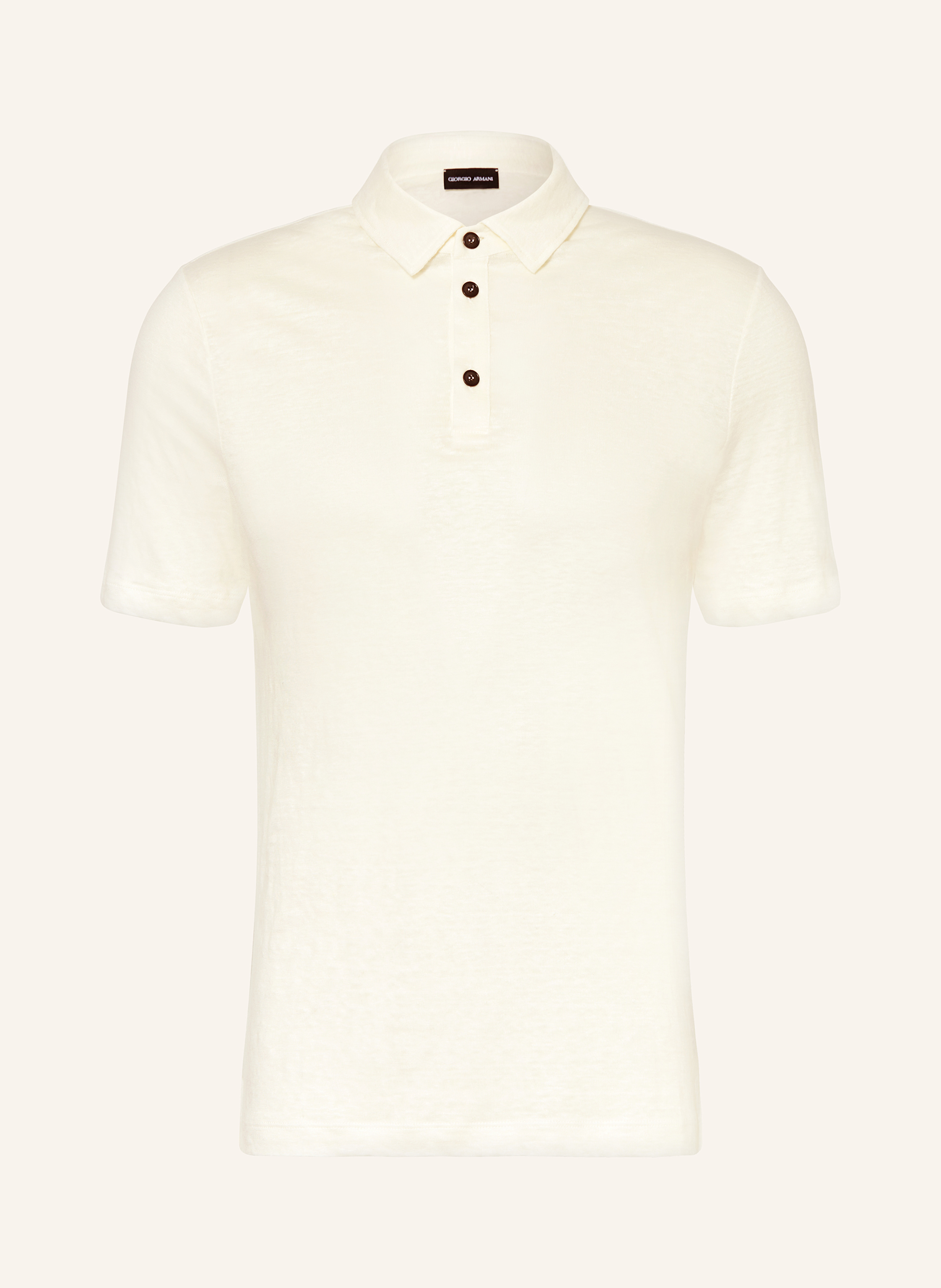GIORGIO ARMANI Jersey-Poloshirt aus Leinen