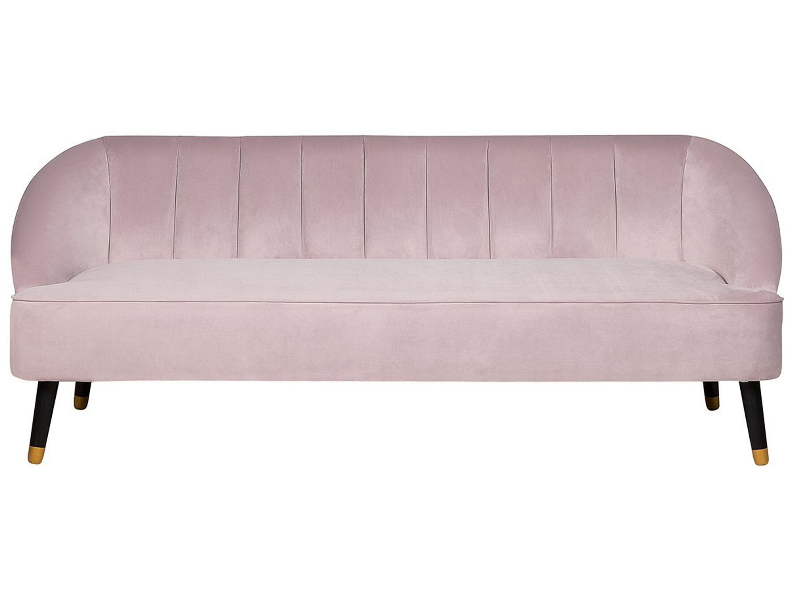 Sofa kanapa trzyosobowa welur różowa