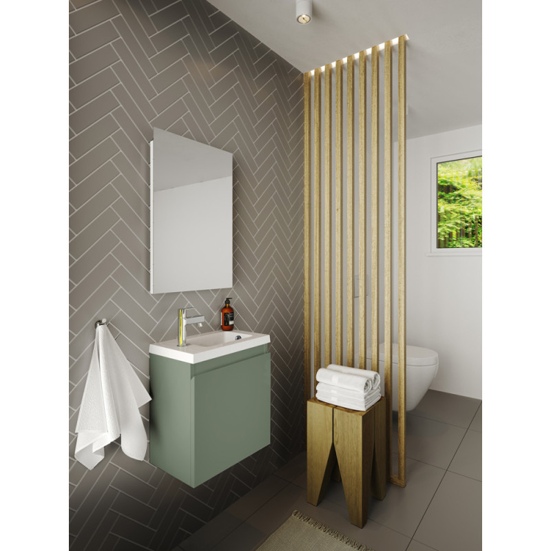 Meuble lave-mains Porto vert 40 x 51 x 25 cm ALLIBERT